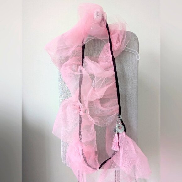 Girls Pink & Maroon Velvet Punjabi Indian 3 Piece Lengha Size 30 age 7-9 - Picture 3 of 5